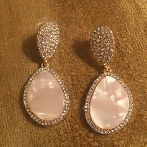 Pink stone earrings